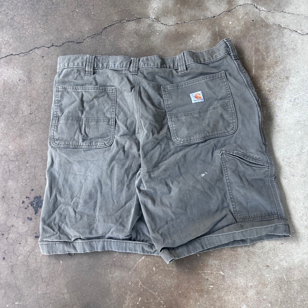 Carhartt Work Shorts Mens 40 Green Good Relaxed Fit Canvas Utility 102514 217